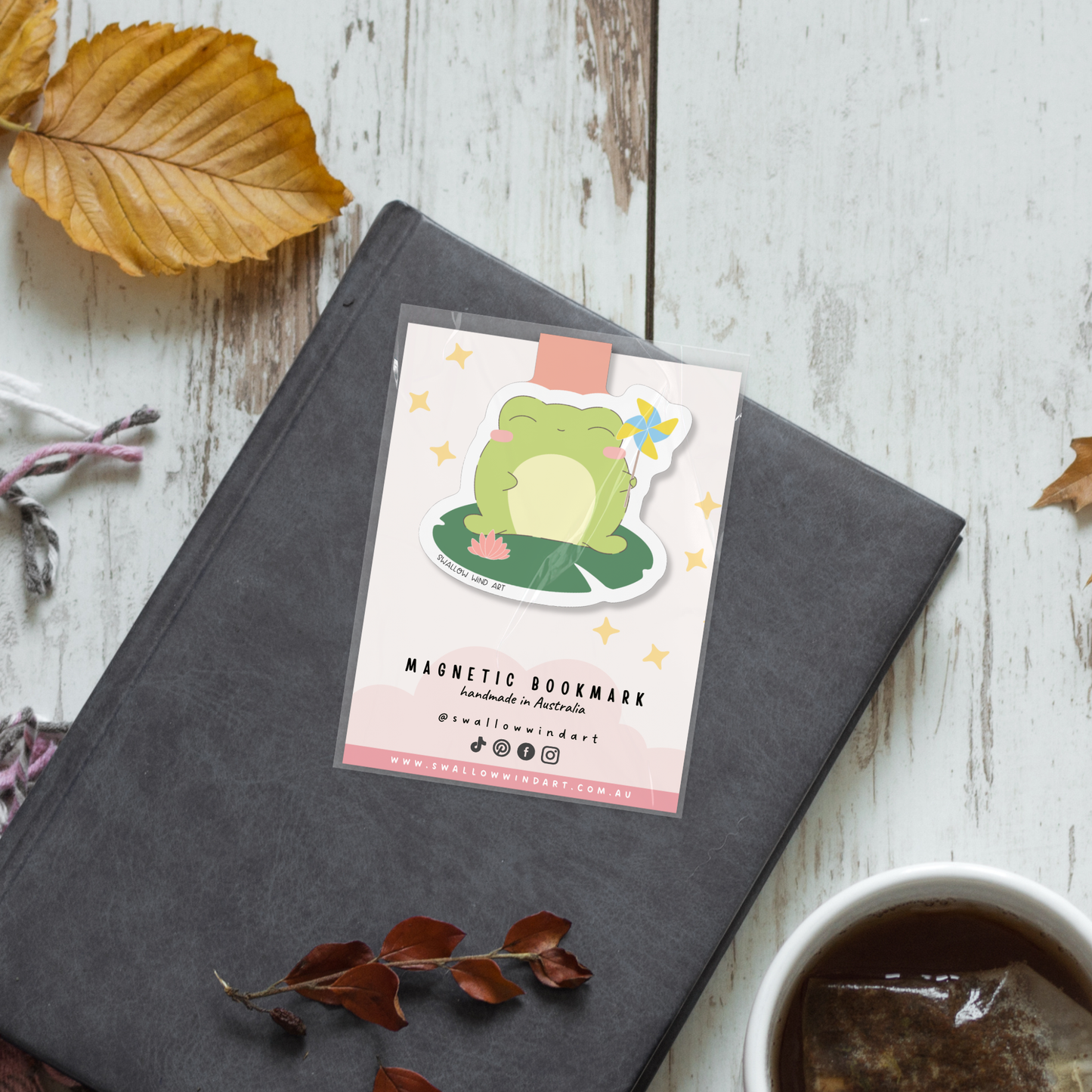 Magnetic Bookmark - Kawaii Happy Froggy