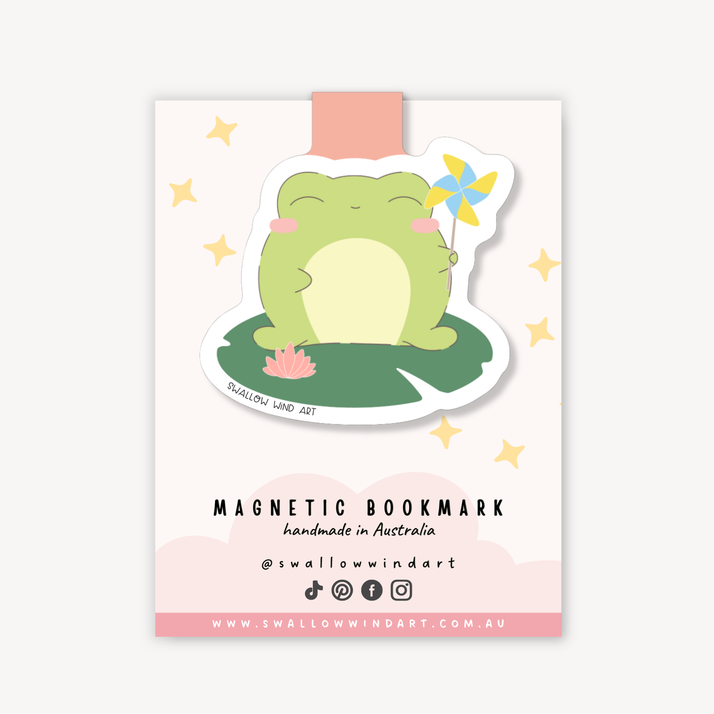 Magnetic Bookmark - Kawaii Happy Froggy