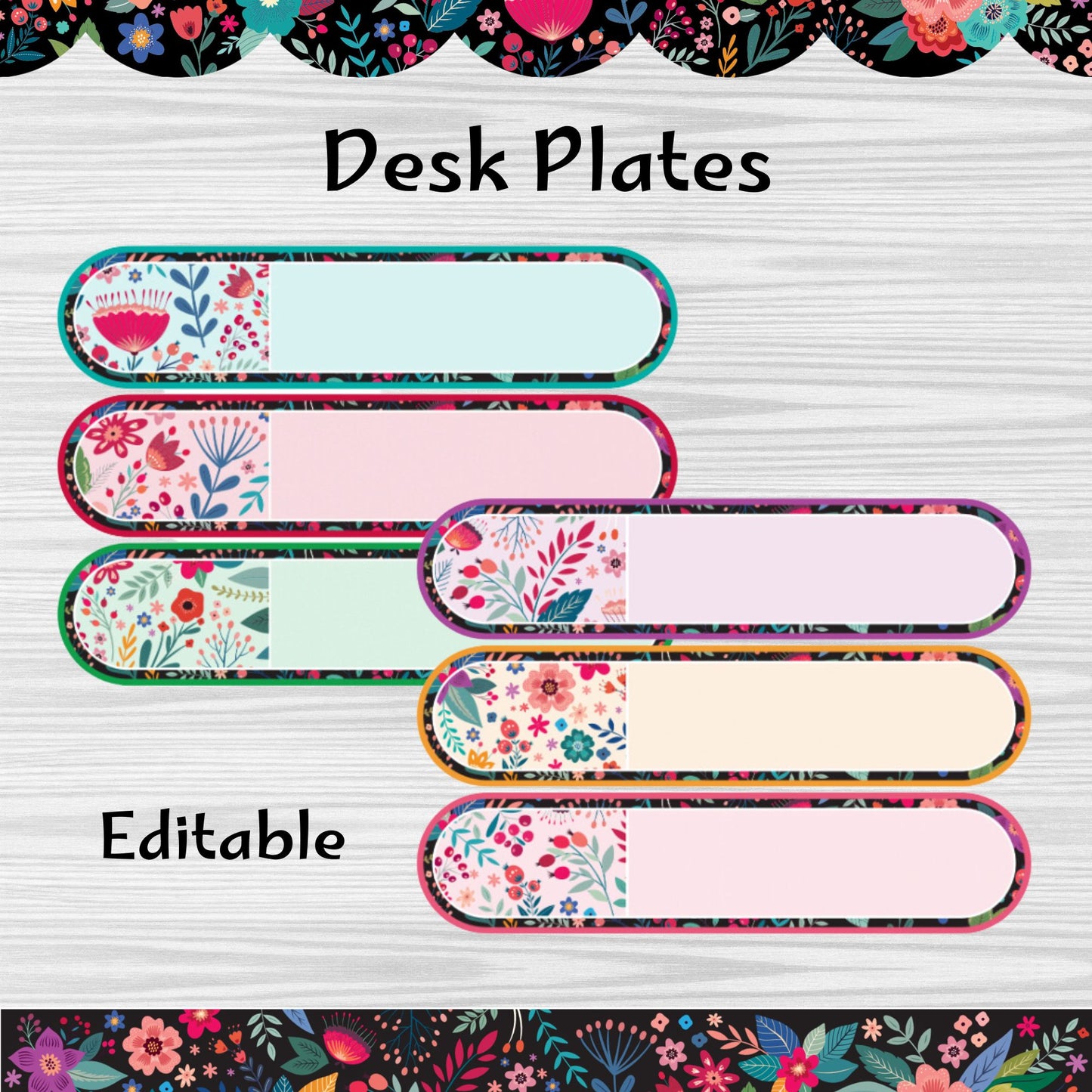Bloom Desk Plates