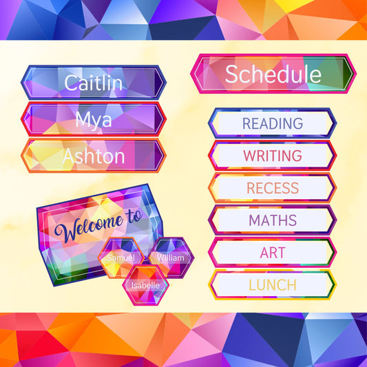 Jewel Classroom Display and Organisation Bundle