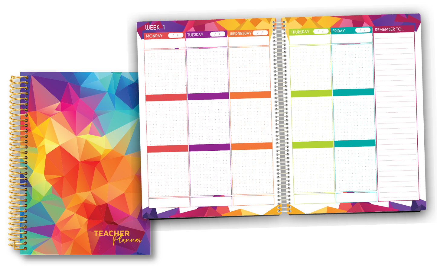 2024 Geometric Teacher Planner - Weekly